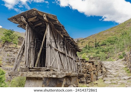 Very old granary in the uninhabited village of Drave, the most isolated in Portugal.