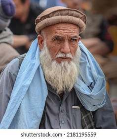 Very Old Senior Man Portrait, Afghan Man - Kabul Afghanistan July 22, 2022