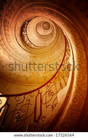 Very old spiral stairway case