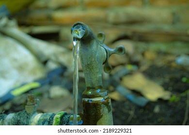 Very Old Water Faucet Is Rusty