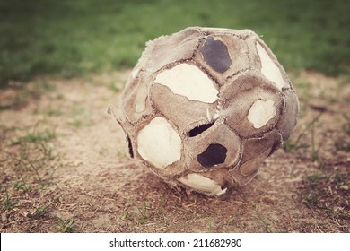 Very Old Well Used Soccer Ball