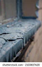 
Very Old Window Sill With Old Paint. Old Window Sill