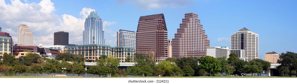 A very pretty day in Austin, Texas.  This shot was taken from across Town Lake downtown.  A very useful image for Austin related content.