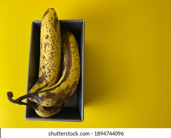 Very Ripe Bananas In A Loaf Tin For Making Banana Bread