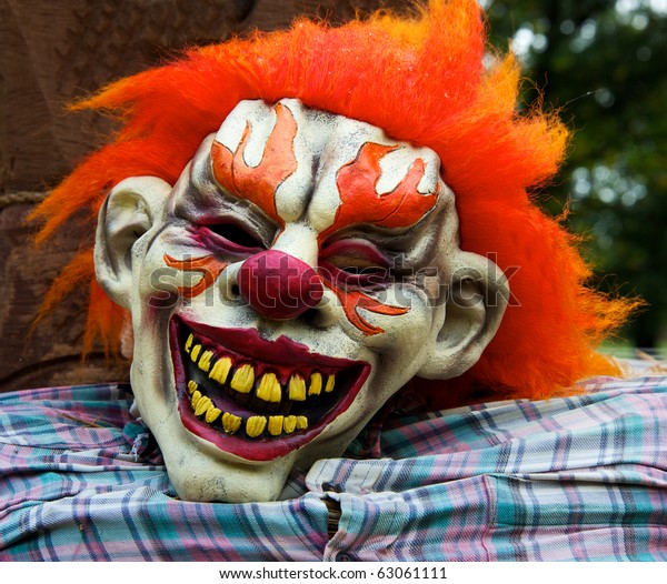 Very Scary Halloween Mask Flaming Red Stock Photo Edit Now 63061111