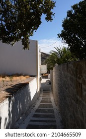 very small and old steets of Nikia village on Nisyros island (Greece)