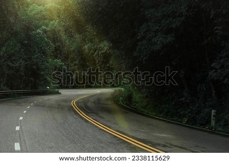 Similar – Image, Stock Photo highway forest road