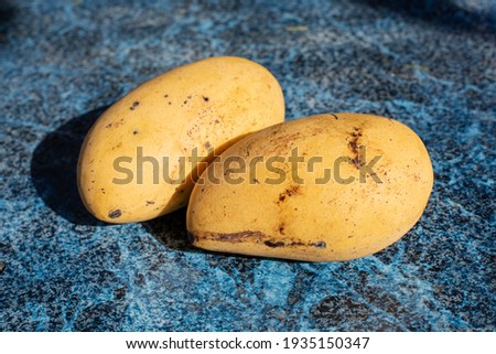 The very sweet Carabao mango, also known as the Philippine mango or Manila mango.