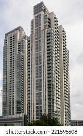 Very Tall Residential Building With Lots Of Balconies