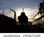 VESSEL IN DRYDOCK WAITHING A REPAIR