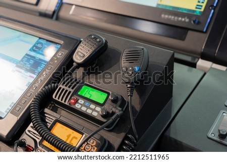 Vessel Nautical Navigational control panel and vhf radio