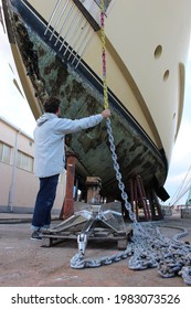 Vessel Shipyard Dry Dock Hull Maintenance Stock Photo 1983073526 ...