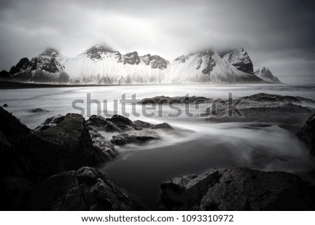 Similar – Image, Stock Photo View from Vareid beach over Vareidsundet-Lofoten-Norway-0433