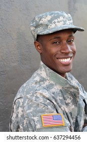 Veteran African American Soldier Smiling