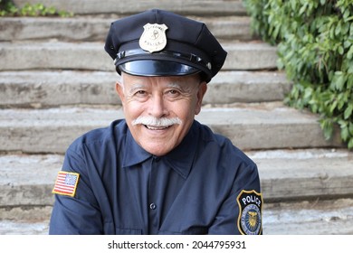 Veteran Police Officer With A Mustache