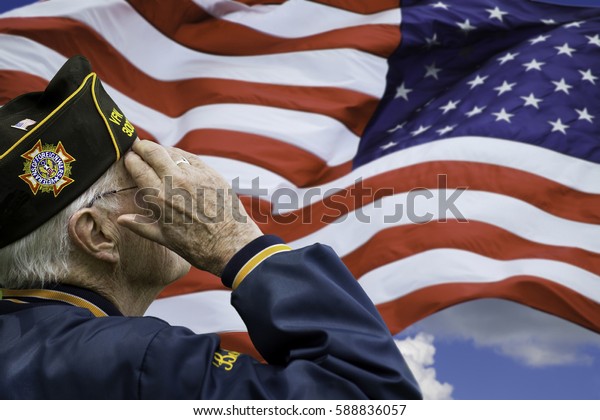 Veteran\
Saluting