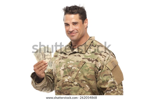 Veteran Soldier Money College Payday Loan Stock Photo (Edit Now) 262054868