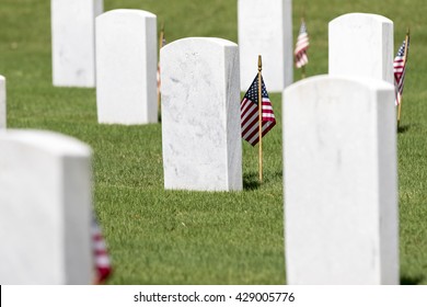 veterans cemetery memorial celebration with American Flag