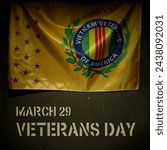 Veterans Day. America. Vietnam war veterans flag. USA holiday.  