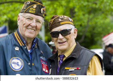 Veterans At Memorial Day Service.