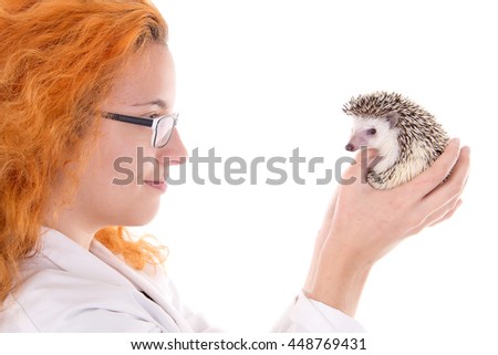 veterinarian posing with wild exotic animals