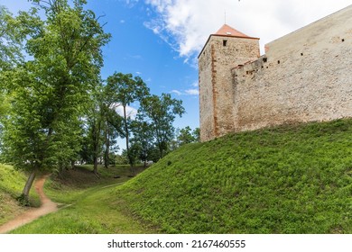 Veveri castle, Czech republic - Europe. Old ancient castle near the Brno. Medieval castle built in the 13th century. Castle fortifications. Turistic destination.