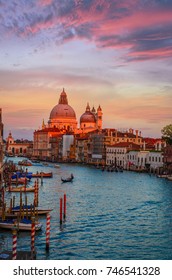 Vew on Santa Maria della Salute basilica at sunset in Venice, Italy - Shutterstock ID 746541328