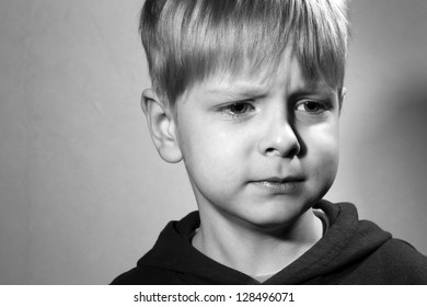 Boy Portrait Suspicious Look Isolated Stock Photo (Edit Now) 1502141882