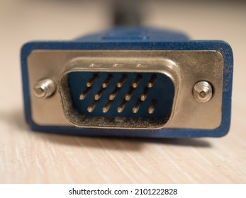 Vga Connector Cable For Monitor Close Up