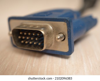 Vga Connector Cable For Monitor Close Up