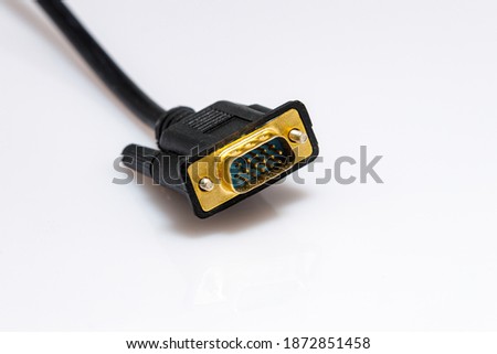VGA connector on a withe background