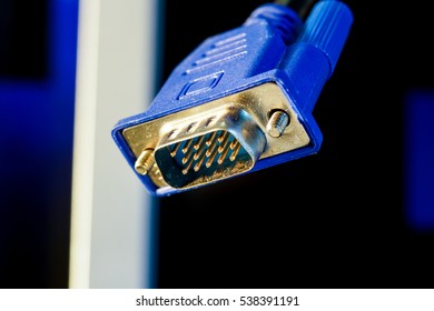 VGA tech pc input cable connector insert at computer