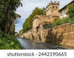 Via Appia antica (Appian way) in Rome, Italy