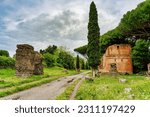 The Via Appia Antica in Rome, also known as Regina Viarum, is one of the greatest urban engineering works of the ancient world, dating back to 312 BC. The road is bordered by funerary monuments, the r