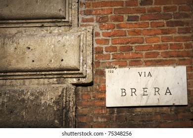 Via Brera: Street In Milan