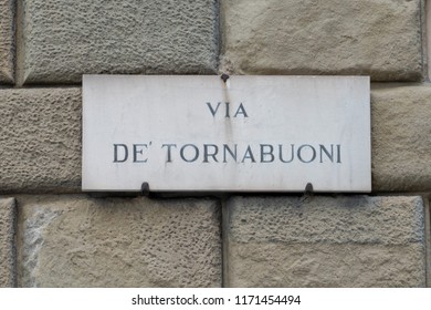 Via De Tornabuoni Sign In Florence