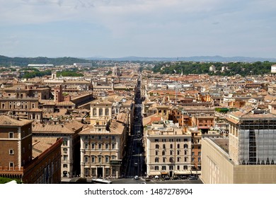 Via Del Corso Street In Rome