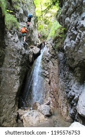 Via Ferrata In Canyon Kyseľ In Slovenský Raj (Slovak Paradise National Park),Slovakia