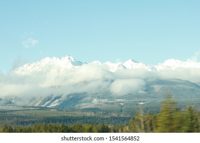 Via Rail Canada Rocky Mountains Near Jasper BC