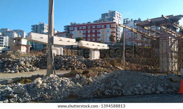 viaduct\
construction site construction site\
view