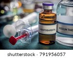  Vial With Pentobarbital Used For Euthanasia And Lethal Injection In A Hospital