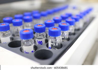 Vials Set On Gas Chromatography