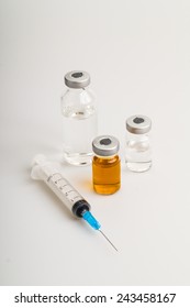 vials and syringe waitning for the patients