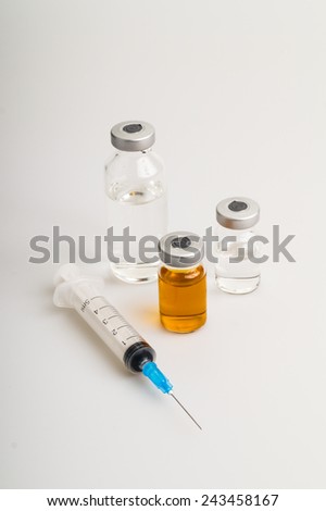 vials and syringe waitning for the patients
