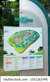 VIANOPOLIS - BETIM, MINAS GERAIS / BRAZIL - JAN 2, 2016: The Vale Verde (Green Valley) - Alembic and Ecological Park map on a information post near the entrance of the place.