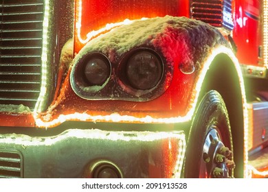 Viborg, Denmark, December 2021: The Famous Christmas Coca Cola Truck