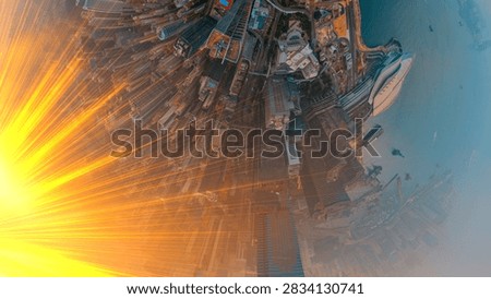 A vibrant 3D render showcasing a fast-moving Hong Kong cityscape, featuring dramatic light effects, speed trails, and a prominent radius blur, emphasizing energy and motion.
