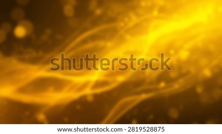 A vibrant abstract background featuring glowing golden swirls and shimmering particles, with a soft bokeh effect creating a magical atmosphere.
