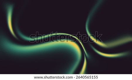 Vibrant abstract background featuring smooth neon light trails in green and yellow hues on a dark backdrop. Perfect for modern design, tech themes, digital art, or creative visual projects.