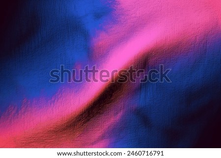 Vibrant abstract digital artwork featuring a dramatic clash of pink and blue colors with a textured, brushstroke effect.